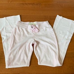 Hollister pink velour flare pants